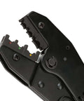 Close-up of Premium Carbon Steel Wire Crimping And Stripping Pliers Set head, showing heavy-duty jaws and material details.