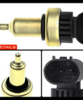 Engine Coolant Temperature Sensor Compatible With Mercedes-Benz C Class C300 C350 C63 Cls Clk Models Oem Replacement detailed view with gold tip.