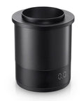 Total Game Changer Aluminum Coffee Dosing Cup And Espresso Digital Scale Combo With Rechargeable Sensor And 0.1 Gram Precision For Classic 58Mm Portafilters Rock Solid Gear, black aluminum dosing cup and scale.