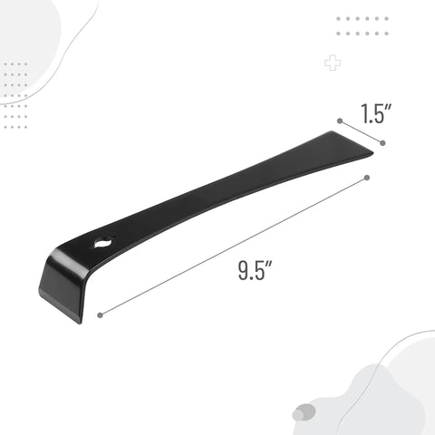 9.5 Inch Pry Bar Scraper With Nail Puller For Beekeeping, Carbon Steel Beekeeping Tool, shown with dimensions 9.5 x 1.5 inches