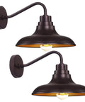 Outdoor Barn Light Fixture 2 Pack Gooseneck Wall Lanterns Oil Rubbed Bronze Farmhouse Porch Lighting For Patio Garage Entryway