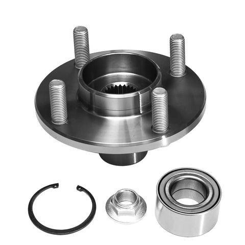Front Wheel Bearing and Hub Assembly Repair Kit for Ford Focus from 2000 to 2011, 4 Lug Front Hub Replacement parts.