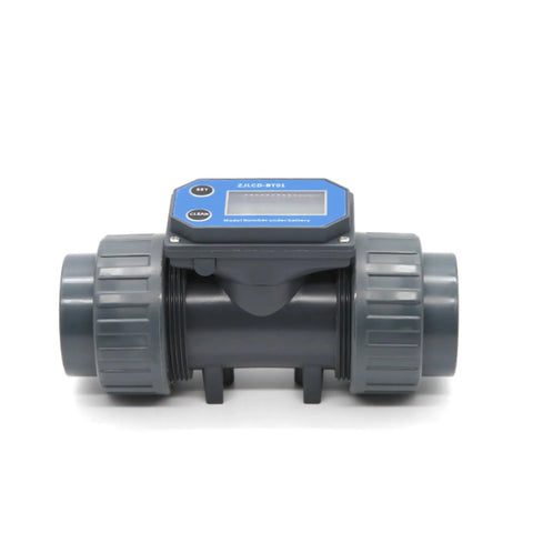 2 Inch Electronic LCD Turbine Flow Meter With Digital Display For PVC Water Lines NPN Output A Real Workhorse for irrigation use