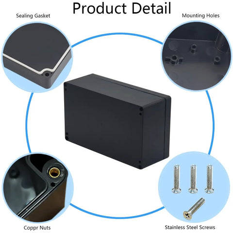 IP65 Waterproof ABS Project Box Junction Enclosure For Outdoor DIY Electronics 7.87 X 4.72 X 2.95 Inches with mounting holes