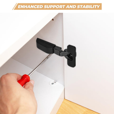 Slick Soft Close Concealed Cabinet Door Hinge With Silent Damping For Kitchen Cabinets being installed with screwdriver.