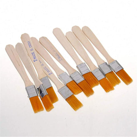 Ten Piece BGA Solder Flux Paste Brush Set With Wooden Handle For Reballing Tool And Soldering Repairs DIY Electronics Flux Applicator Kit