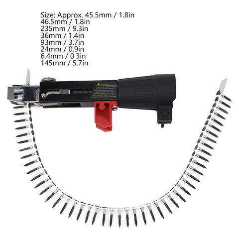 Heavy Duty Aluminum Screw Drill Chain Adapter, 1.8in size, designed for automated fastening in carpentry work.