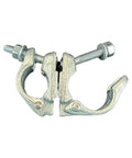 British Swivel Scaffolding Couplers For 1 3/4 To 1 9/10 Inch Tube, Heavy Duty Galvanized Carbon Steel, No Fuss Install, 4 Piece Set For Solid, Safe Pipe Framework, open clamp view