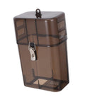 Rock Solid Waterproof Charger Cover For Electric Bike And Ebike Plug Protector Hood, brown protective case with latch.