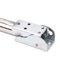Close-up of Adjustable Rugged Folding Table Leg Kit, Stainless Steel, 470mm To 710mm Height, showing foldable mechanism.