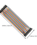 DIY Breadboard Kit With Power Supply Module And 65 Jumper Wires 40 Pin 20 Cm Leads Pro Grade Prototyping For 3.3V And 5V Electronics Starter Friendly For Class Lab Or Home Projects Portable And Easy To Use, 65 jumper wires, 16.5 cm