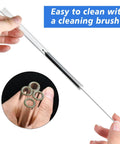 Hands holding 20 Pack 8 Inch Borosilicate Glass Blowing Tubes Pro Grade 12mm OD 8mm ID 2mm Wall Includes 4 Cleaning Brushes