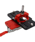 Concealed Hinge Jig With Aluminum Alloy Frame And 35mm Drill Bit No Fuss Quick Install Tool for precise hinge setup on cabinets and furniture.
