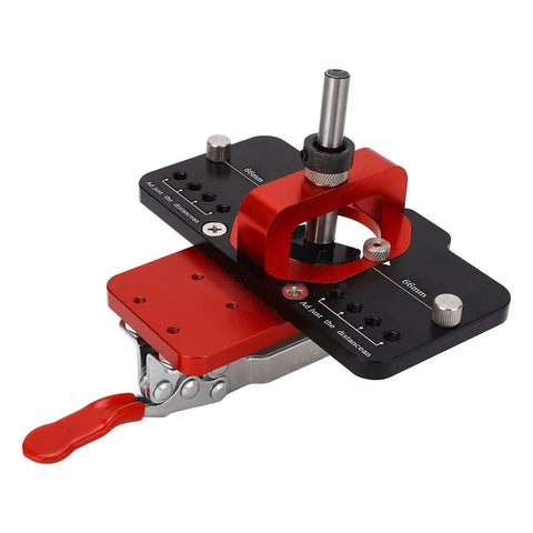 Concealed Hinge Jig With Aluminum Alloy Frame And 35mm Drill Bit No Fuss Quick Install Tool for precise hinge setup on cabinets and furniture.