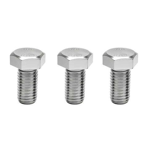 Three Pack Blade Bolt And Belleville Washer Set For Deck Spindle Replacement Pro Grade Heavy Duty Direct Fit For 781872 782474 754101 602680 Compatible With Hustler BigDog Super Z Super Mini FasTrak XR 7 X One And Raptor SD SDX EX XDX Flip Up Mowers, three silver bolts