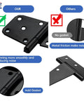 6 Inch T Strap Gate Hinges Heavy Duty With Screws 4 Pack Black Coated Steel For Outdoor Barns Gates And Wooden Fences Corrosion Resistant Rust Proof Powder Coated For Long Lasting Outdoor Use