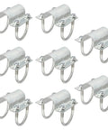 Eight Pack U Bolt Cross Pipe Clamps For Greenhouse And Chain Link Fence Builds, Heavy Duty Adjustable Grid Connectors, Carbon Steel
