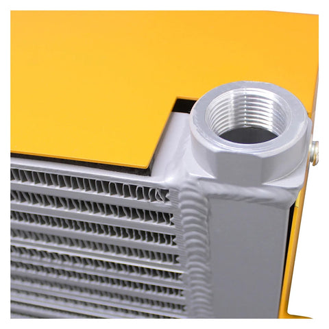 High Flow Oil Cooling Radiator System For Hydraulics With Plate Heat Exchanger And Dual Fans Heavy Duty Oil Cooler For Industrial Machines 100 To 180 Lpm Flow Works Under 2 MPa Pressure Efficient Cooling