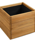 Square Planter Box Liner Bag For Wood Planter Boxes Waterproof Plastic Insert Built To Last Heavy Duty UV Resistant Garden Liner 16 Inch Seamless Corner Fit inside wooden planter.