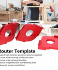 Heavy Duty Aluminum Router Template Jig And Precision Radius Corner Locator With Half Fillet Measuring Set Spanning R10 Through R35 Sizes for smooth wood radii.