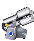 Stainless Steel Grain Mill Grinder For Home And Commercial Use, Superfine Powder Machine shown at a side angle with control panel.
