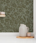 Cozy Cottage Botanical Peel And Stick Wallpaper Removable Linen Texture Accent Wallcovering Renter Friendly DIY Room Refresh.