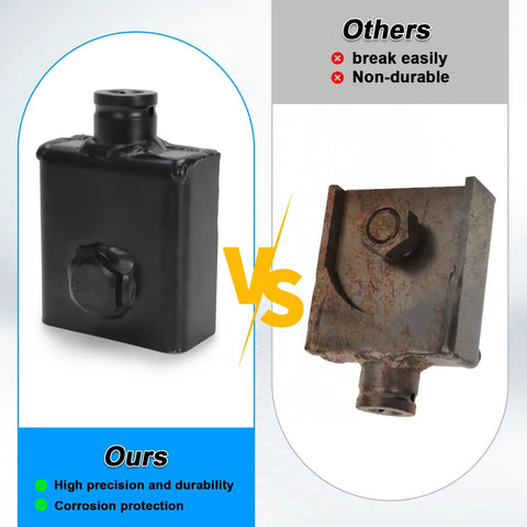 Dang Solid 1/2 Inch Square Drive Anchor Adapter Converts Eye Bolts To Impact Driver Ready Rigging Hardware For Up To 3/4 Inch Shafts On Every Rough Job Site, durable black steel design next to rusty competitor.