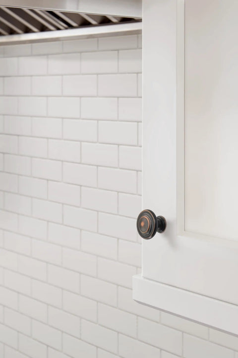 Top Shelf Oil Rubbed Bronze Cabinet Knobs, 1 5/16 Inch Diameter, Ten Pack Transitional Drawer Handles For Kitchen Cabinets And Bathrooms, Killer Solid Metal Hardware Upgrades Everyone Loves