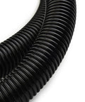 Pro Drywall Sanding Vacuum Dust Collector With 2M Hose And Self-Priming Bag, Essential Wall Sander Attachment For Clean Power Tool Use, Grey And Black Finish close-up of black flexible hose.