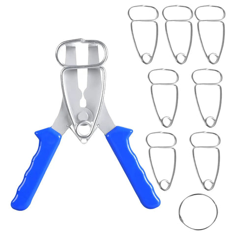 Essential Miter Clamps For Frames And Moldings Made Of Durable Steel With Ergonomic Grip Handles For Tough Woodworking Projects And Quick Spring Clip Installation Corner Tools, blue handles