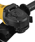 Close-up of RAT Tail 7 Inch Angle Grinder With 13 Amp Brushless Motor No Brush Changes And Quick Stop Kickback Brake