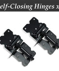 Carbon Steel Self Closing Vinyl Fence Gate Hinge And Latch Hardware Kit With 2 Hinges And 1 Latch For Vinyl Or Wood Fences