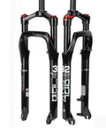 Snow Mountain Bike Front Suspension Fork 26 Inch Pneumatic Shock Absorbers With Rebound Adjustment Remote Lockout Magnesium