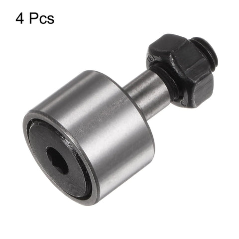 4 pcs cam follower KR16 needle roller bearing, 16mm roller diameter, M6x1.0mm male thread, stud-type