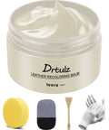 Top Shelf Leather Recoloring Balm And Rich Color Restorer Conditioner For Couches Faded Sofas Scratch Remover No Fuss Touch Up Slick Formula Snaps Dry Cracks Back To Life Solid Gear Refresh with applicator tools and gloves.