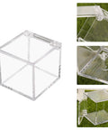 UV Protected Golf Ball Display Case Cube Clear Acrylic Showpiece For Autographed Balls Memorabilia 2.36 Inch Square Stackable