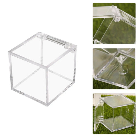 UV Protected Golf Ball Display Case Cube Clear Acrylic Showpiece For Autographed Balls Memorabilia 2.36 Inch Square Stackable