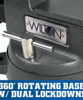 6 Inch Jaw Bench Vise Workhorse With 360 Degree Swivel Base And Double Lockdowns Replaceable Hardened Steel Top And Pipe Jaws Large Anvil Work Surface Powder Coat Finish Heavy Duty 30000 PSI Gray Cast Iron Bench Vise For Home Shop, 360° rotating base with dual lockdowns