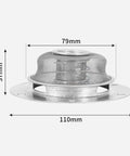 Oil Screen Kit 00 9924 0 for 1500 1600cc VW Type 1 Beetle and Baja, side view with dimensions, efficient oil filtration screen.
