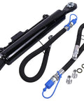 Heavy Duty Hydraulic Top Link Cat 2 2 With Locking Block Includes Two Hoses And Two Way Check Valve Extends From About Twenty Two And Three Eighths Inches To About Thirty Three And One Half Inches Compatible With Tractors And Excavators.