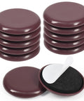 Heavy Duty Stick Furniture Sliders And Glides Make Carpet And Hardwood Floors Glide Smooth As Butter With Scratch Resistant Coffee Colored Pads set of 12 coffee sliders.
