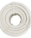 Braided Cotton Rope Half Inch Natural Beige Soft Utility Cord Fifty Feet For DIY Projects Home And Garden All Purpose Heavy Duty Craft Rope