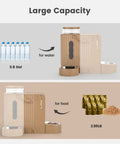 Pawsome Gravity 2 In 1 Automatic Pet Feeder And Water Dispenser 0.8 Gallon Each BPA Free with large capacity for pet food and water.