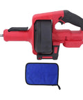 Cordless Electric Drain Auger Knocks Out Nasty Drain Clogs Fast With 23 Foot Flexible Spiral Cable For Sinks Toilets And Bathtubs Heavy Duty Rechargeable Tool with a blue cleaning cloth.