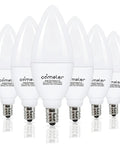 Six Efficient E12 LED Candelabra Bulbs 5W Equivalent 60W Daylight 5000K Non Dimmable Perfect For Ceiling Fans And Chandeliers Energy Saving Pack