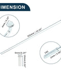 Dimensions of Bike Wheel Spokes Set, 14G, 265mm Length, Carbon Steel Galvanized with Silver Tone Nipples, 1 Pack