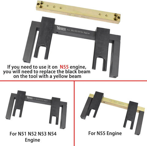 Pro Grade Timing Vanos Camshaft Alignment Locking Tool Kit For BMW 2.5 3.0 N51 N52 N53 N54 N55 S55 Engines tool components