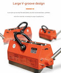 Smooth Operator Heavy Duty Manual Magnetic Lifter With Rock Solid On Off Handle and Wide V Groove for Grip, featuring large design.