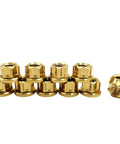 Beefy Aerospace Grade Titanium Nuts M6 M8 M10 M12 Hex Flange Bolts For Locomotive Motorcycle Bicycle Car Boat Brake Accessories Pack Of 5 Gold Finish
