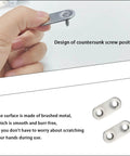 Close-up of 20 Pack Stainless Steel Straight Brackets With Screws Flat Plate Repair Brackets For Furniture Woodwork with smooth finish